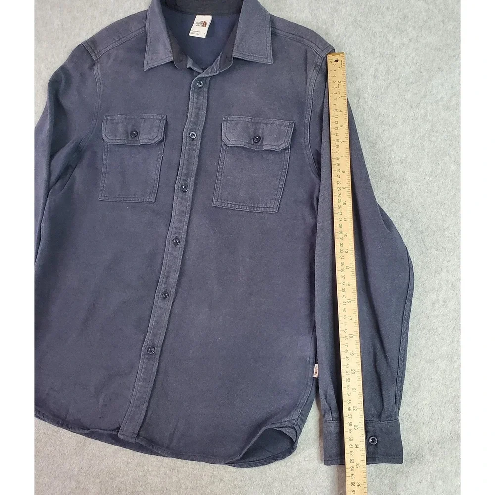 The North Face Shirt Jacket Mens Large Gray Heavy Flannel Long Sleeve NF0A7RCI